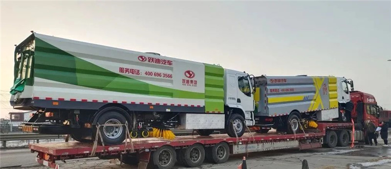 助力城市清洁美丽丨沐鸣2纯电动洗扫车发车