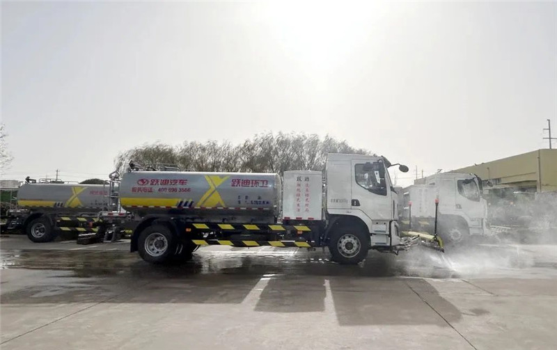 低碳环保 除霾降尘丨沐鸣2新能源多功能抑尘车、清洗车强强组合